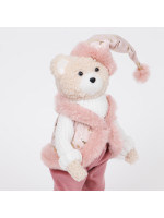 ΑΡΚΟΥΔΑΚΙ ΜΕ ΡΟΖ ΜΠΟΡΝΤΟ ΡΟΥΧΑ ΚΑΙ ΣΚΟΥΦΑΚΙ, 24cm