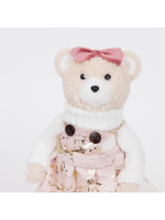 ΑΡΚΟΥΔΙΤΣΑ ΜΕ ΡΟΖ ΜΠΟΡΝΤΟ ΡΟΥΧΑ ΚΑΙ ΦΙΟΓΚΟ, 23cm