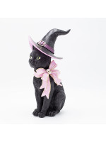 ΓΑΤΟΥΛΑ ΜΑΓΙΣΣΑ ΠΟΛΥΡΕΖΙΝ, ΜΕ ΡΟΖ ΦΙΟΓΚΟ, HALLOWEEN, 15.3x14.5x29.8cm