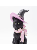 ΓΑΤΟΥΛΑ ΜΑΓΙΣΣΑ ΠΟΛΥΡΕΖΙΝ, ΜΕ ΡΟΖ ΦΙΟΓΚΟ, HALLOWEEN, 15.3x14.5x29.8cm