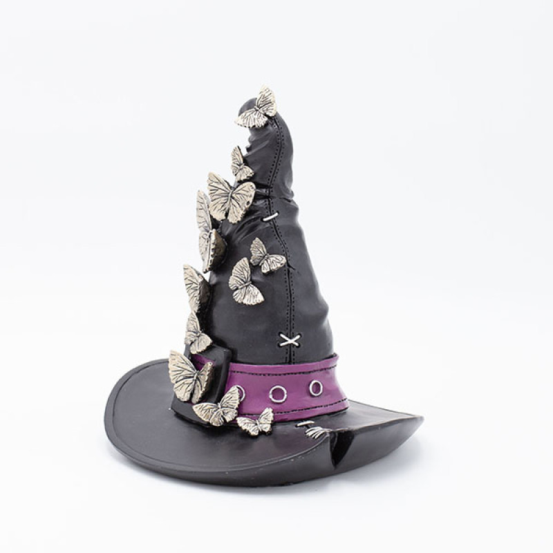 ΚΑΠΕΛΟ ΜΑΓΙΣΣΑΣ ΠΟΛΥΡΕΖΙΝ, ΜΑΥΡΟ, ΜΕ ΠΕΤΑΛΟΥΔΕΣ, HALLOWEEN, 20.3x19.3x22.5cm