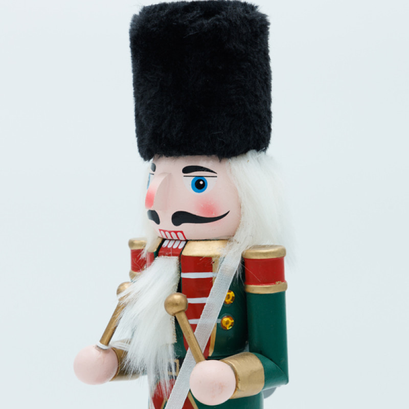 ΚΑΡΥΟΘΡΑΥΣΤΗΣ, ΚΟΚΚΙΝΟΣ ΠΡΑΣΙΝΟΣ, ΜΕ ΤΥΜΠΑΝΟ, 8.5x30.3cm