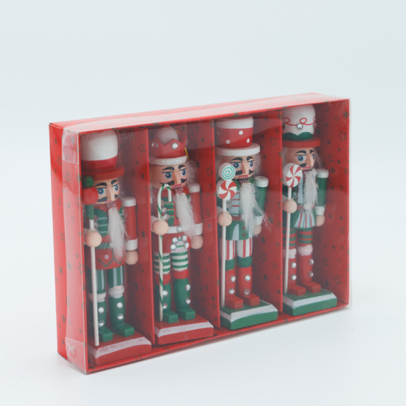 ΚΑΡΥΟΘΡΑΥΣΤΗΣ, ΚΟΚΚΙΝΟ ΠΡΑΣΙΝΟ CANDY, ΣΕΤ 4TMX, 5x13cm