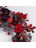 ΣΤΕΦΑΝΙ, ΜΕ ΜΠΟΡΝΤΟ ΚΑΙ ΣΚΟΥΡΟ ΜΩΒ ΚΟΛΟΚΥΘΕΣ, 45cm