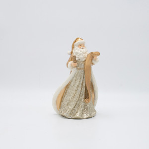 ΔΙΑΚΟΣΜΗΤΙΚΟ ΠΟΛΥΡΕΖΙΝ, ΑΓΙΟΣ ΒΑΣΙΛΗΣ ΜΕ ΛΙΣΤΑ ΔΩΡΩΝ, ΣΑΜΠΑΝΙ, 11.5x20cm