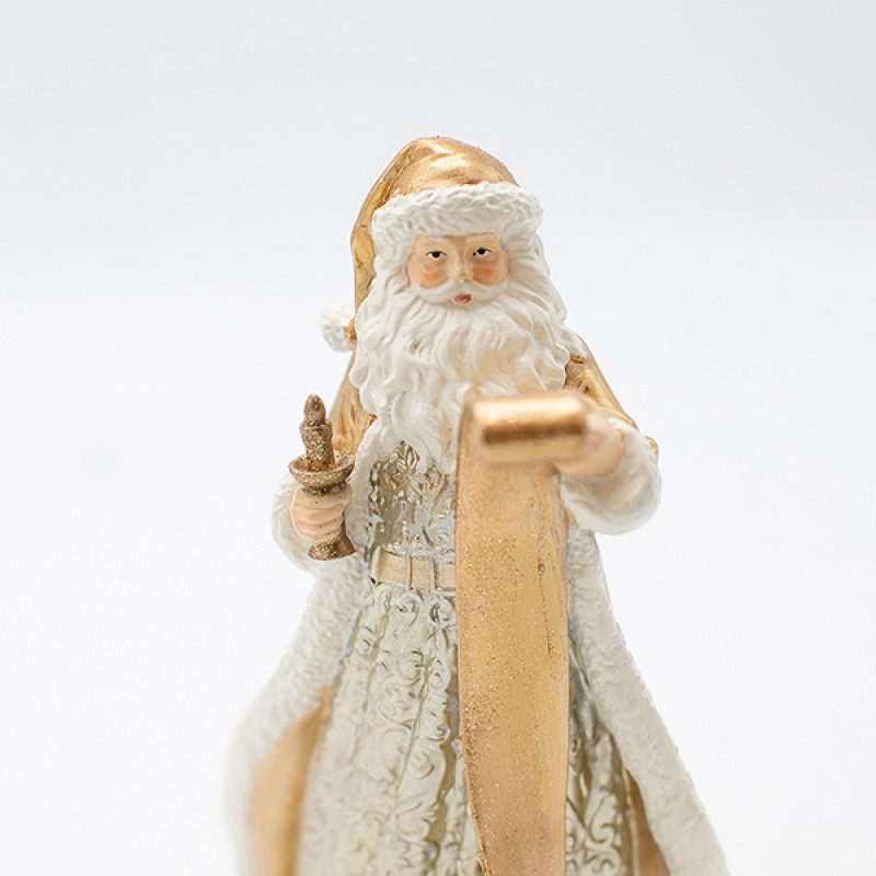 ΔΙΑΚΟΣΜΗΤΙΚΟ ΠΟΛΥΡΕΖΙΝ, ΑΓΙΟΣ ΒΑΣΙΛΗΣ ΜΕ ΛΙΣΤΑ ΔΩΡΩΝ, ΣΑΜΠΑΝΙ, 11.5x20cm