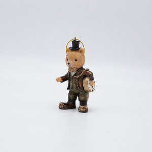 ΣΤΟΛΙΔΙ ΠΟΛΥΡΕΖΙΝ, ΑΡΚΟΥΔΑΚΙ VINTAGE ΜΕ ΡΟΛΟΙ, 5x9.5cm