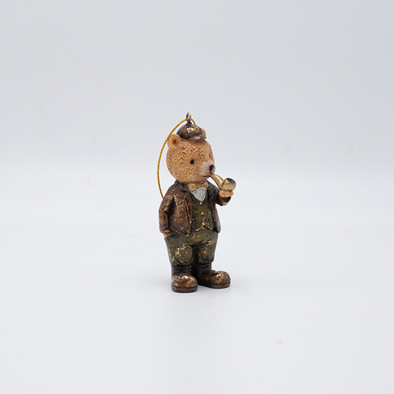 ΣΤΟΛΙΔΙ ΠΟΛΥΡΕΖΙΝ, ΑΡΚΟΥΔΑΚΙ VINTAGE ΜΕ ΠΙΠΑ, 5x9.5cm