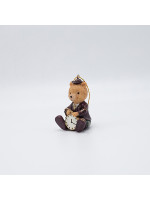 ΣΤΟΛΙΔΙ ΠΟΛΥΡΕΖΙΝ, ΑΡΚΟΥΔΑΚΙ ΚΑΘΙΣΤΟ VINTAGE ΜΕ ΡΟΛΟΙ, 5x7.5cm