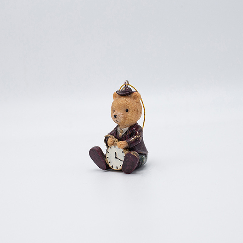 ΣΤΟΛΙΔΙ ΠΟΛΥΡΕΖΙΝ, ΑΡΚΟΥΔΑΚΙ ΚΑΘΙΣΤΟ VINTAGE ΜΕ ΡΟΛΟΙ, 5x7.5cm