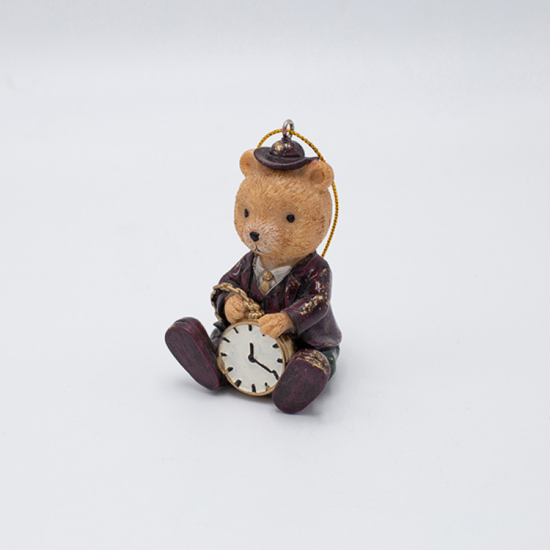 ΣΤΟΛΙΔΙ ΠΟΛΥΡΕΖΙΝ, ΑΡΚΟΥΔΑΚΙ ΚΑΘΙΣΤΟ VINTAGE ΜΕ ΡΟΛΟΙ, 5x7.5cm