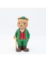 ΔΙΑΚΟΣΜΗΤΙΚΟ ΠΟΛΥΡΕΖΙΝ, ΑΡΚΟΥΔΑΚΙ VINTAGE, ΠΡΑΣΙΝΟ ΚΟΚΚΙΝΟ, 2 ΣΧΕΔΙΑ, 10x21cm