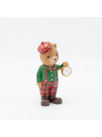 ΔΙΑΚΟΣΜΗΤΙΚΟ ΠΟΛΥΡΕΖΙΝ, ΑΡΚΟΥΔΑΚΙ VINTAGE ΜΕ ΚΑΡΟ ΠΡΑΣΙΝΟ ΠΟΥΚΑΜΙΣΟ, 7x12.5cm