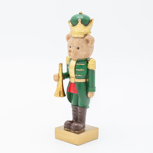 ΔΙΑΚΟΣΜΗΤΙΚΟ ΠΟΛΥΡΕΖΙΝ, ΑΡΚΟΥΔΟΣ ΣΤΡΑΤΙΩΤΗΣ ΜΕ ΤΡΟΜΠΕΤΑ, 5x16.5cm