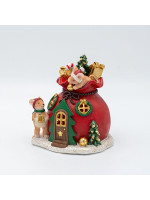 ΔΙΑΚΟΣΜΗΤΙΚΟ ΠΟΛΥΡΕΖΙΝ, ΣΠΙΤΑΚΙ ΜΕ ΠΟΝΤΙΚΑΚΙΑ, ΦΩΤΙΖΟΜΕΝΟ, 12x13cm