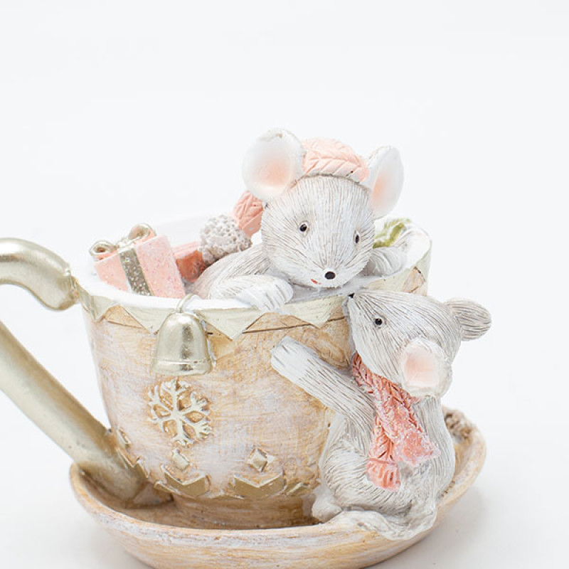 ΔΙΑΚΟΣΜΗΤΙΚΟ ΠΟΛΥΡΕΖΙΝ, ΠΟΝΤΙΚΑΚΙΑ ΣΕ ΦΛΥΤΖΑΝΑΚΙ, ΑΠΑΛΟ ΡΟΖ, 10x8cm