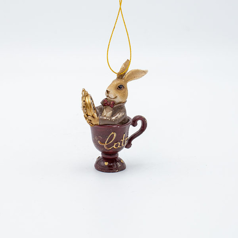 ΣΤΟΛΙΔΙ ΠΟΛΥΡΕΖΙΝ, ΛΑΓΟΣ ΣΕ ΦΛΥΤΖΑΝΑΚΙ VINTAGE, 6x8.5cm