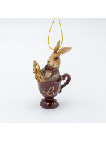 ΣΤΟΛΙΔΙ ΠΟΛΥΡΕΖΙΝ, ΛΑΓΟΣ ΣΕ ΦΛΥΤΖΑΝΑΚΙ VINTAGE, 6x8.5cm