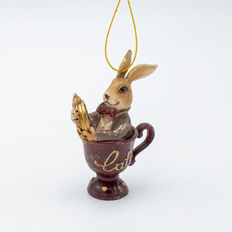 ΣΤΟΛΙΔΙ ΠΟΛΥΡΕΖΙΝ, ΛΑΓΟΣ ΣΕ ΦΛΥΤΖΑΝΑΚΙ VINTAGE, 6x8.5cm