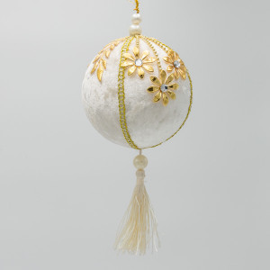 ΒΕΛΟΥΔΙΝΗ ΜΠΑΛΑ, ΜΠΕΖ, ΜΕ ΛΟΥΛΟΥΔΙΑ ΚΑΙ ΦΟΥΝΤΑ, 10cm