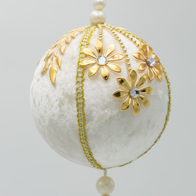 ΒΕΛΟΥΔΙΝΗ ΜΠΑΛΑ, ΜΠΕΖ, ΜΕ ΛΟΥΛΟΥΔΙΑ ΚΑΙ ΦΟΥΝΤΑ, 10cm