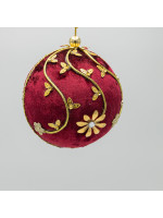 ΒΕΛΟΥΔΙΝΗ ΜΠΑΛΑ, ΜΠΟΡΝΤΟ, ΜΕ ΧΡΥΣΕΣ ΠΕΤΑΛΟΥΔΕΣ, 10cm