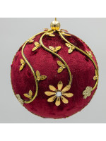 ΒΕΛΟΥΔΙΝΗ ΜΠΑΛΑ, ΜΠΟΡΝΤΟ, ΜΕ ΧΡΥΣΕΣ ΠΕΤΑΛΟΥΔΕΣ, 10cm