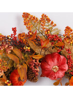 ΣΤΕΦΑΝΙ ΜΕ ΦΥΛΛΑ ΣΦΕΝΔΑΜΟΥ ΚΑΙ ΠΟΡΤΟΚΑΛΙ ΒΕΛΟΥΔΙΝΕΣ ΚΟΛΟΚΥΘΕΣ, 60cm