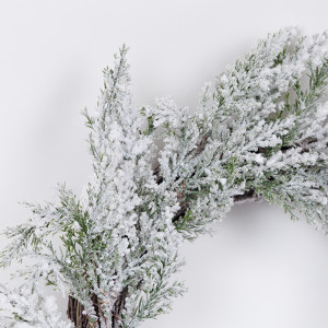 ΣΤΕΦΑΝΙ, ΧΙΟΝΙΣΜΕΝΟ, ΜΕ ΚΛΑΔΙ ΕΛΑΤΟΥ, 45cm