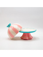 ΤΟΥΡΤΙΕΡΑ ΜΕ ΚΑΠΑΚΙ, CANDY ΡΟΖ, ΔΙΑΚΟΣΜΗΤΙΚΗ,  17.5x17.5cm