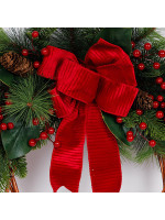 ΣΤΕΦΑΝΙ, ΜΕ ΚΟΚΚΙΝΟ ΦΙΟΓΚΟ, ΜΠΑΜΠΟΥ, 66cm