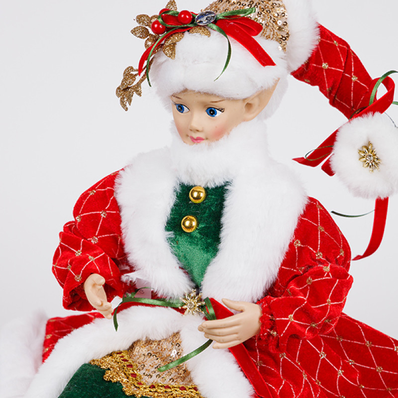 ΑΡΛΕΚΙΝΟΣ ΜΕ ΚΟΚΚΙΝΗ ΚΑΠΑ ΚΑΙ ΠΡΑΣΙΝΗ ΦΟΡΕΣΙΑ, 53cm