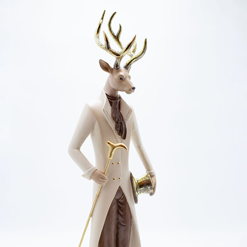 ΤΑΡΑΝΔΟΣ ΠΟΛΥΡΕΖΙΝ, ΜΕ ΣΜΟΚΙΝ ΚΑΙ ΚΑΠΕΛΟ, 48cm