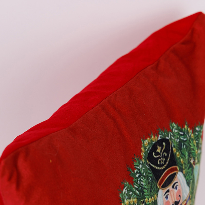 ΜΑΞΙΛΑΡΙ ΜΕ ΣΤΕΦΑΝΙ ΚΑΙ ΚΑΡΥΟΘΡΑΥΣΤΗ, ΚΟΚΚΙΝΟ, 40x40cm