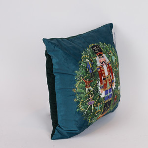 ΜΑΞΙΛΑΡΙ ΜΕ ΣΤΕΦΑΝΙ ΚΑΙ ΚΑΡΥΟΘΡΑΥΣΤΗ, ΠΡΑΣΙΝΟ, 40x40cm