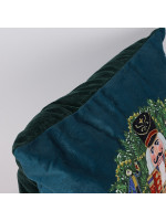 ΜΑΞΙΛΑΡΙ ΜΕ ΣΤΕΦΑΝΙ ΚΑΙ ΚΑΡΥΟΘΡΑΥΣΤΗ, ΠΡΑΣΙΝΟ, 40x40cm