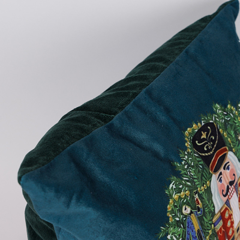 ΜΑΞΙΛΑΡΙ ΜΕ ΣΤΕΦΑΝΙ ΚΑΙ ΚΑΡΥΟΘΡΑΥΣΤΗ, ΠΡΑΣΙΝΟ, 40x40cm