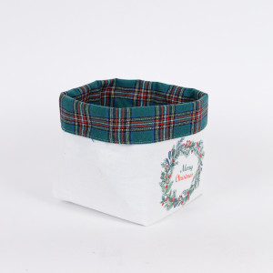 ΚΑΛΑΘΑΚΙ ΜΕ ΣΤΕΦΑΝΑΚΙ, ΥΦΑΣΜΑΤΙΝΟ, 18x22cm