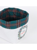 ΚΑΛΑΘΑΚΙ ΜΕ ΣΤΕΦΑΝΑΚΙ, ΥΦΑΣΜΑΤΙΝΟ, 18x22cm