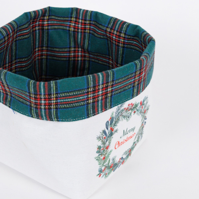 ΚΑΛΑΘΑΚΙ ΜΕ ΣΤΕΦΑΝΑΚΙ, ΥΦΑΣΜΑΤΙΝΟ, 18x22cm