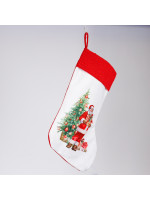 ΚΑΛΤΣΑ ΜΕ ΑΗ ΒΑΣΙΛΗ ΚΑΙ ΔΕΝΤΡΟ, ΛΕΥΚΗ, 28x43cm