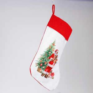 ΚΑΛΤΣΑ ΜΕ ΑΗ ΒΑΣΙΛΗ ΚΑΙ ΔΕΝΤΡΟ, ΛΕΥΚΗ, 28x43cm