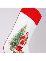 ΚΑΛΤΣΑ ΜΕ ΑΗ ΒΑΣΙΛΗ ΚΑΙ ΔΕΝΤΡΟ, ΛΕΥΚΗ, 28x43cm