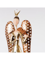 ΑΓΓΕΛΟΣ ΜΕ ΒΙΟΛΙ, ΜΕΤΑΛΛΙΚΟΣ, ΜΠΡΟΝΖΕ, 21.6x12.7x78.74cm