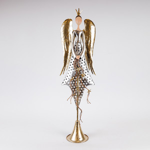 ΑΓΓΕΛΟΣ ΜΕ ΧΡΥΣΑ ΦΤΕΡΑ, ΜΕΤΑΛΛΙΚΟΣ, 23.5x15.24x86.36cm