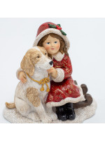 ΔΙΑΚΟΣΜΗΤΙΚΟ ΠΟΛΥΡΕΖΙΝ, ΚΟΡΙΤΣΑΚΙ ΜΕ ΣΚΥΛΑΚΙ, ΑΠΑΛΟ ΡΟΖ, 10x10cm