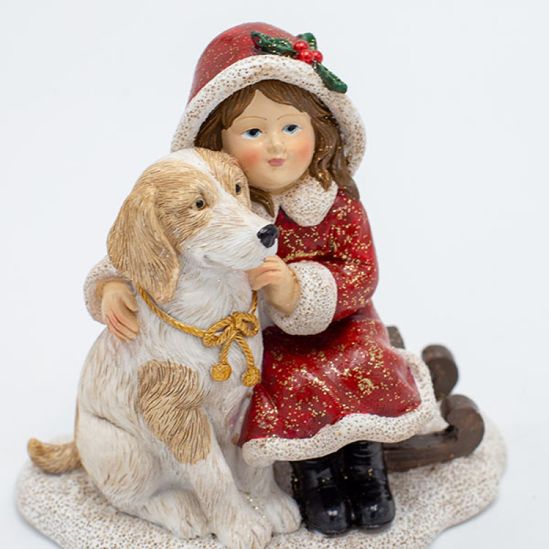 ΔΙΑΚΟΣΜΗΤΙΚΟ ΠΟΛΥΡΕΖΙΝ, ΚΟΡΙΤΣΑΚΙ ΜΕ ΣΚΥΛΑΚΙ, ΑΠΑΛΟ ΡΟΖ, 10x10cm