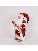 ΑΓΙΟΣ ΒΑΣΙΛΗΣ ΜΕ ΚΟΚΚΙΝΑ ΠΛΟΥΜΙΣΤΑ ΡΟΥΧΑ, 45cm