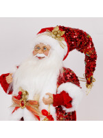 ΑΓΙΟΣ ΒΑΣΙΛΗΣ ΜΕ ΚΟΚΚΙΝΑ ΠΛΟΥΜΙΣΤΑ ΡΟΥΧΑ, 45cm