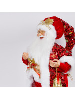 ΑΓΙΟΣ ΒΑΣΙΛΗΣ ΜΕ ΚΟΚΚΙΝΑ ΠΛΟΥΜΙΣΤΑ ΡΟΥΧΑ, 60cm